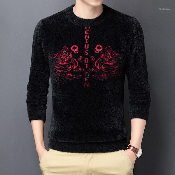 

sweater men casual o-neck pullover men clothes 2020 autumn winter new arrival sost warm mens cashmere sweaters1, White;black