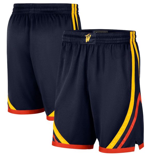 

golden state warriors men 2020/21 city edition oakland forever swingman basketball shorts navy pants, Black;red