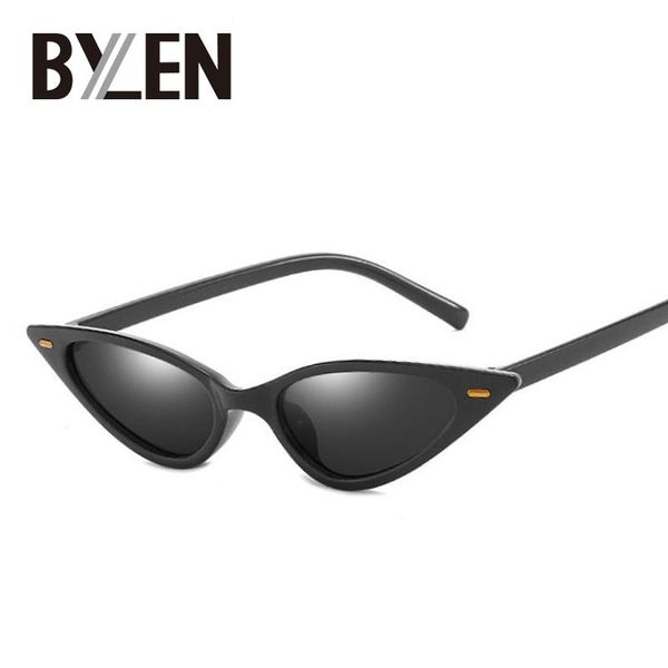 

sunglasses small cat eye women narrow thin ultra light retro cateye sun glasses uv400 candy color shades, White;black
