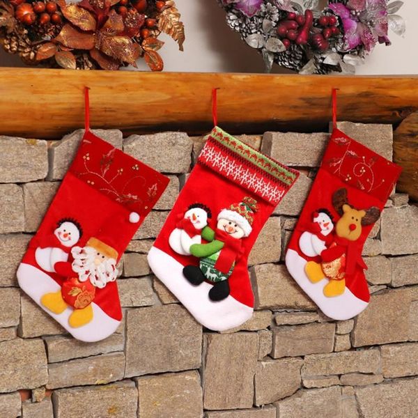 

christmas decorations 18 inch stockings cute candy gift bag portable tree decoration1