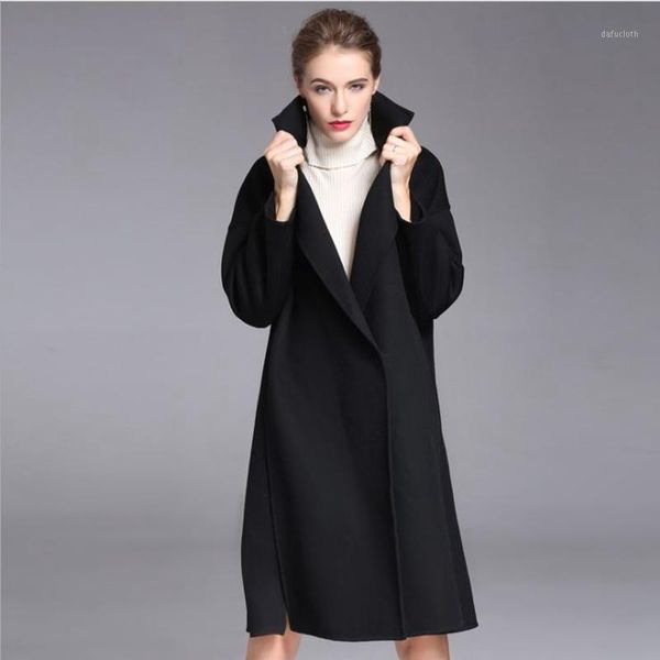 

winter woolen new style female overcoat sheep wool korean version jacket long women autumn ladies black outerwear medium coat1