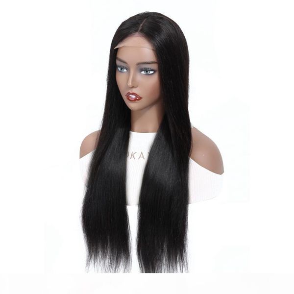 

malyasian13x4 lace front human hair wigs pre plucked straight remy human hair 4x4 lace closure wigs for woman 150% density, Black;brown
