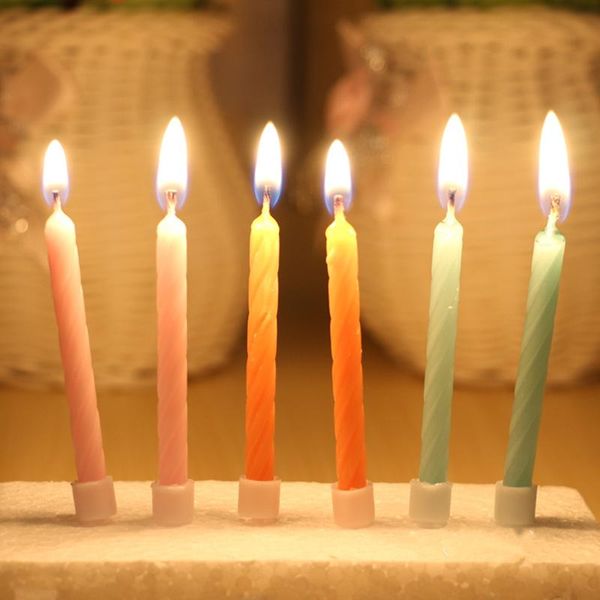 

1set 10pcs thread color birthday candles with stand cake candle event party supplies wedding party decoration wmtzty comb2010