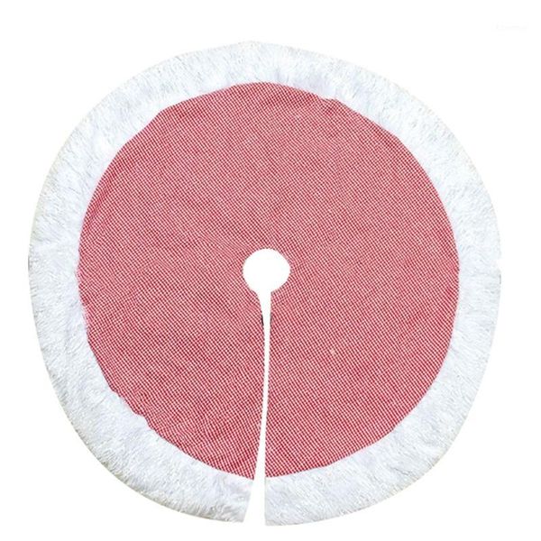 

1pcs christmas tree skirts plush fur carpet merry christmas decorations for home xmas tree skirts new year decoration 100cm1