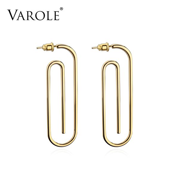 

varole paperclip minimalist earrings dangle earrings gold color earings drop earrings for women fashion jewelry brincos