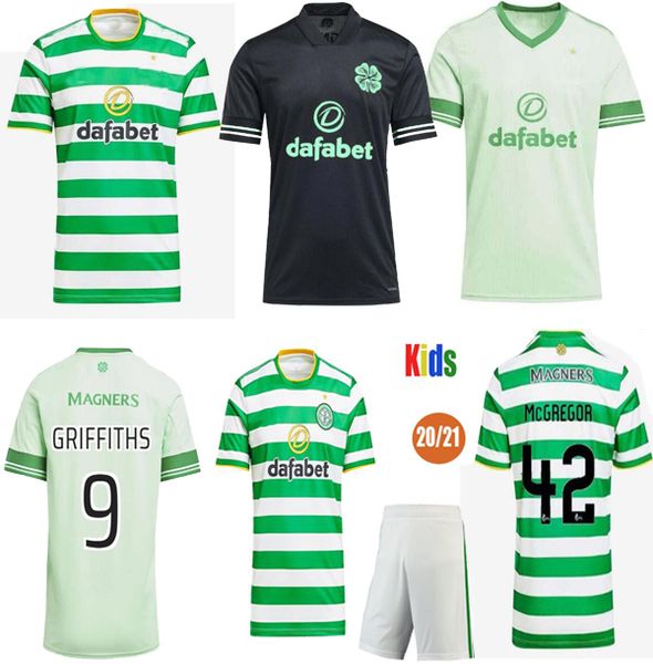 

новые 2020 2021 celtic soccer trackss mcgregor griffiths 20 21 даффи форрест браун christie edouard bayo men детские футбольные рубашки, Black