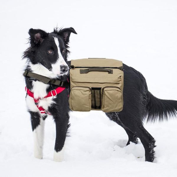 

outdoor bags travel hiking dog saddle bag ultralight cotton backpack pet product for medium large camping h1