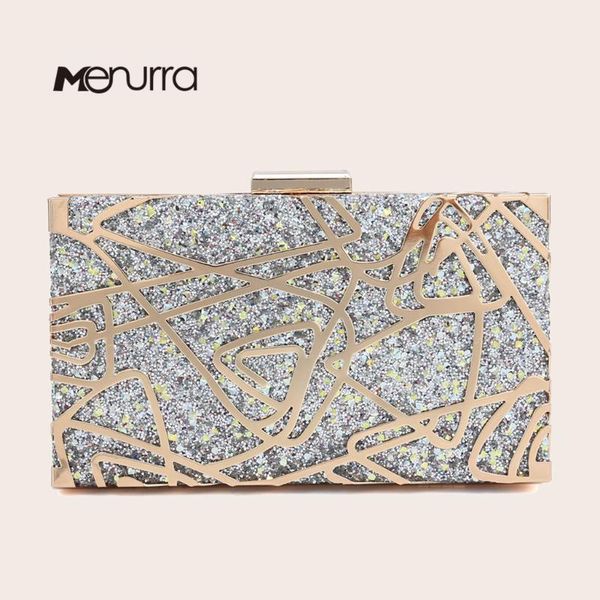 

evening bags fashion women hollow out glitter sequins clutch wedding purse shoulder party laides case