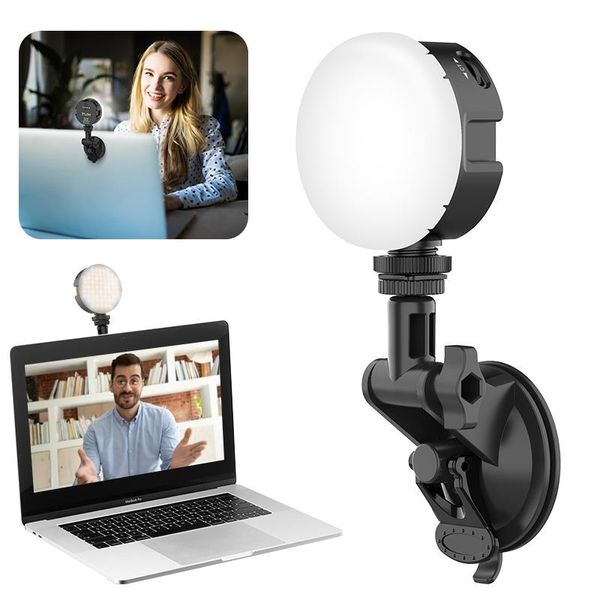 

flash heads vijim vl69 round led video soft light 2500-6500k adjutable conference live lamp suction kit vlog for smartphone