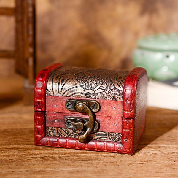 

case jewelry box organizer storage 200pcs mini vintage wood flower pattern metal container handmade wooden small boxes
