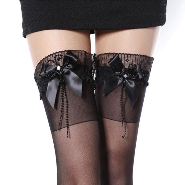 

new tide bow beads stockings lace ultra-thin ladies black/white stockings new tide autumn fashionmia sale wmtycs xhlove