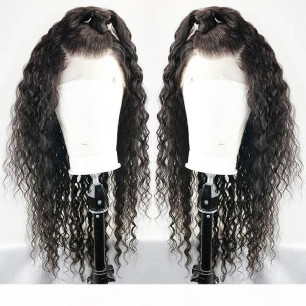 

brazilian curly hair full lace wig pre plucked with baby hair virgin brazilian hair lace front wigs curly for black women bleached knots, Black;brown