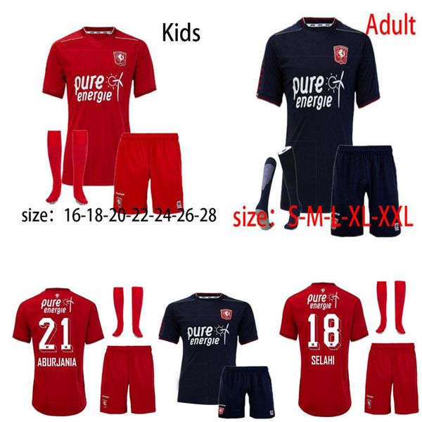 

топ 2020 новый 2021 twente enschede fc футбол джерси 20 21 домашний красный дом мениг селахи абурия roemeratoe мужская + детские носки футбо, Black;yellow