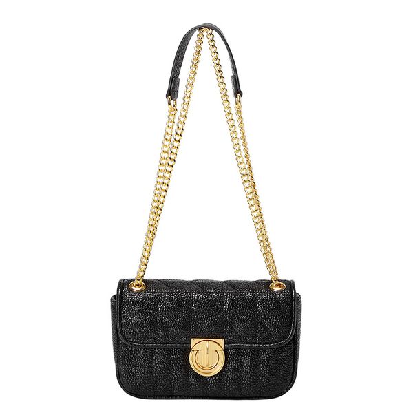 

new 2021 women bags Single shoulder Inclined shoulder Stylish caviar elements in a diamond bag Little bread Hot style Ladies handbags, Black