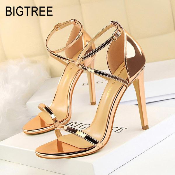 

bigtree women sandals high heels women shoes pumps wedding shoes fashion office silver party, Black