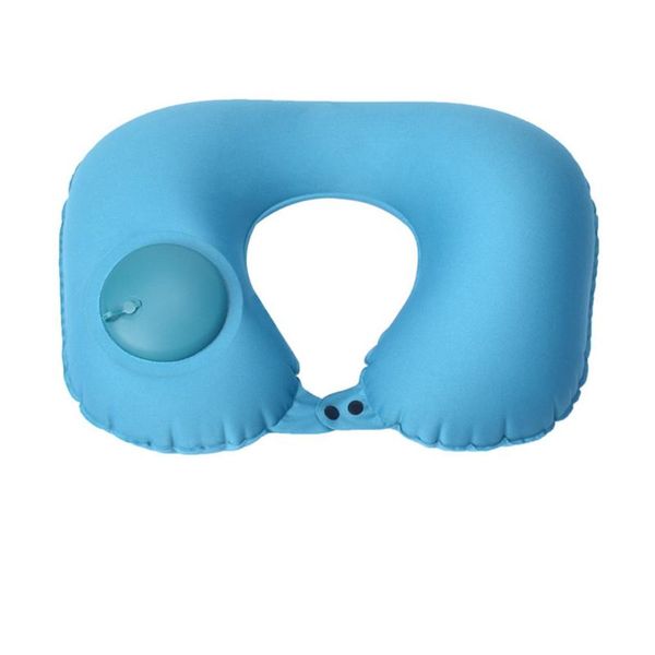 

pillow foldable u-shaped neck support inflatable cushion travel air plane sleep drop apr25
