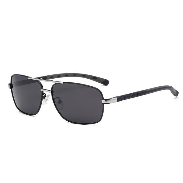 

bingking optical brand design polarized sunglasses 4 colors men fashion alloy polaroid lenses 8724 uv400 protection eyewear, White;black
