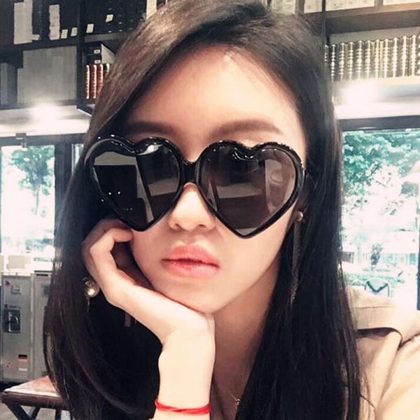 

zonnebril dames sunglasses shade for women men heart vintage retro sun glasses brand designer hombre feminino g55, White;black