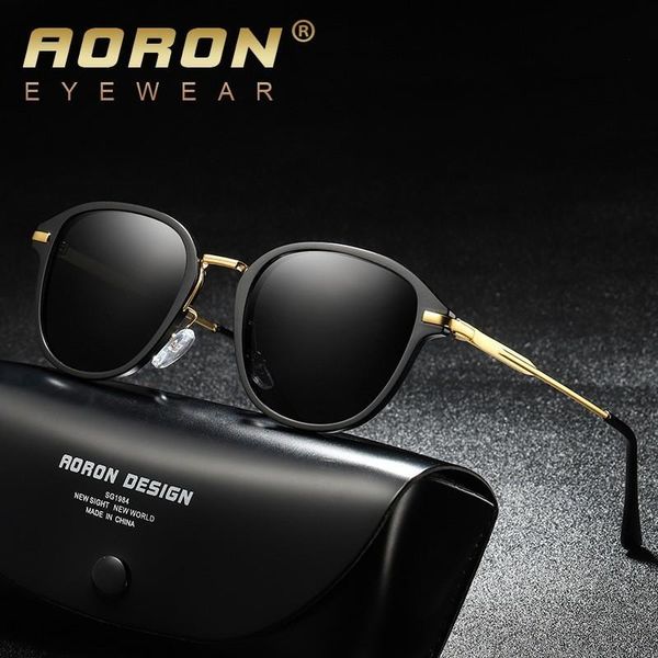 

aoron brand classic polarized sunglasses men women driving square frame sun glasses male goggle uv400 gafas de sol 509, White;black