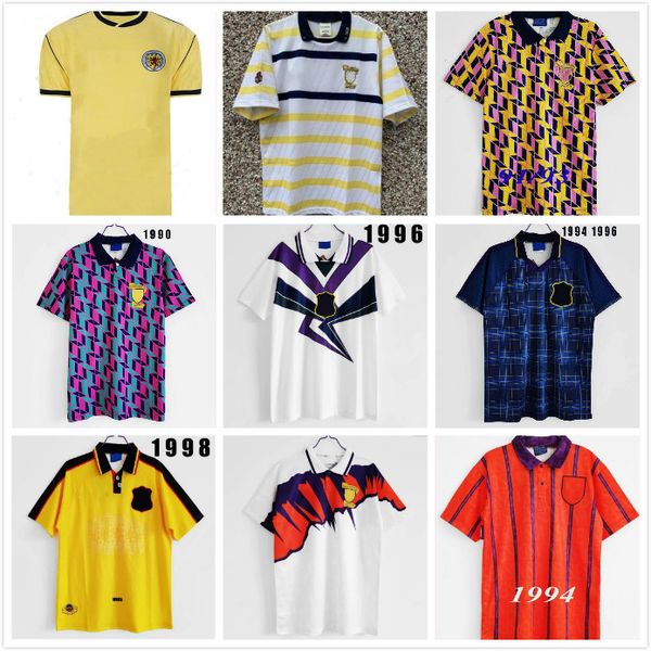 

1990 1991 1993 1996 1998 1994 1995 scotland retro soccer jerseys hendry collins gallacher mckinlay 90 91 93 95 96 97 98 football shirt, Black;yellow