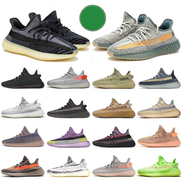 

2021 wholesale kanye west running shoes asriel israfil eliada cinder ash blue fade stone reflective mens trainers women sneakers size 13