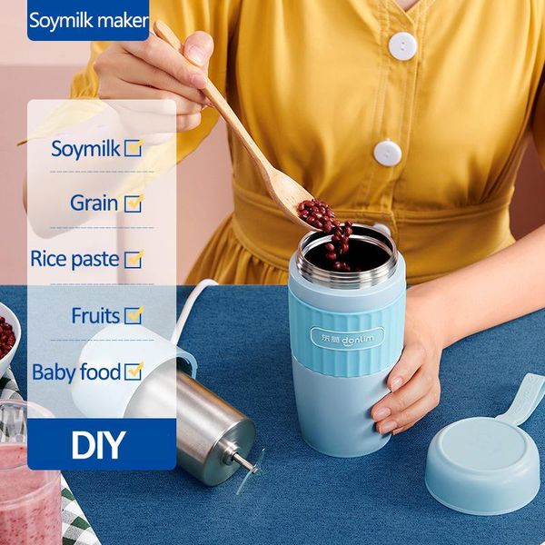 

juicers portable soymilk machine electric blender juicer automatic heatable soya-bean milk rice paste maker filter-insulation 220v