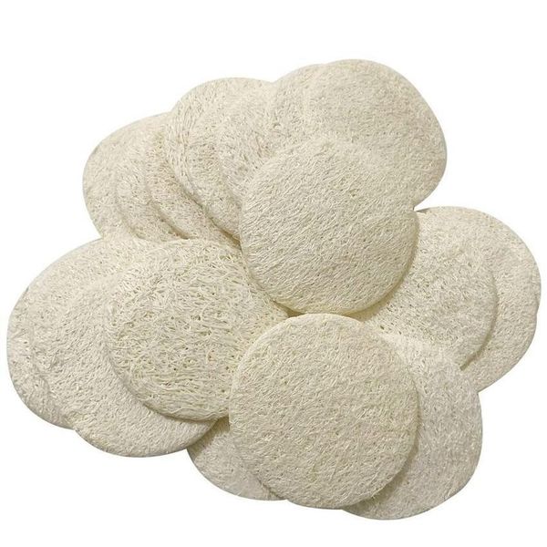 

5.5cm/6cm/7cm/8cm roud natural loofah pad face makeup remove exfoliating and dead skin bath shower loofah natural loofahs pad face kh0ms