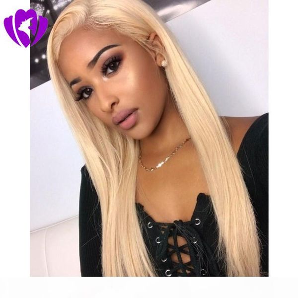 

part blonde lace front wig beige straight heat resistant hair white women daily makeup wedding party gift synthetic hair wigs, Black