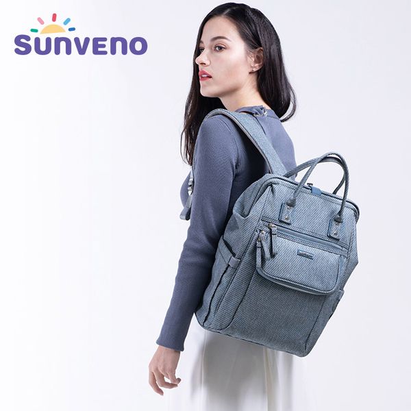 

sunveno new diaper bag backpack large capacity waterproof nappy bag kits mummy maternity travel backpack nursing handbag lj201013