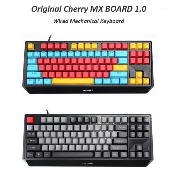 

keyboards original cherry mx board 1.0 tkl wired mechanical gaming keyboard with customized pbt keycaps switch computer gamer usb1