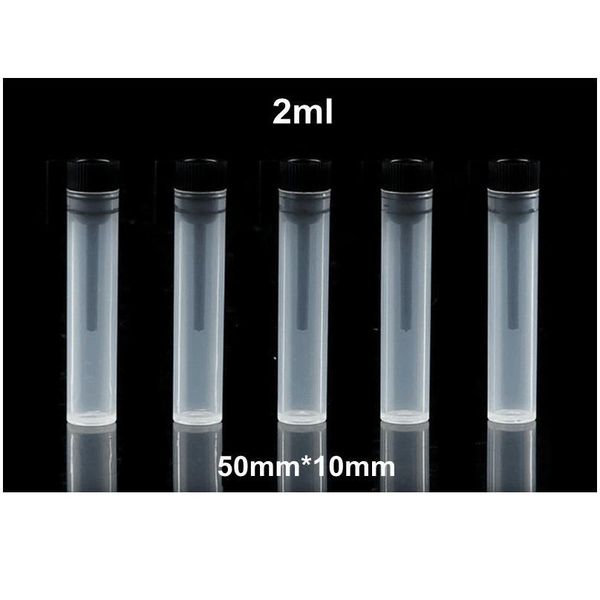 

50pcs/lot 2ml plastic perfume tube clear empty cosmetic container sample test bottle pp transparent vails with qylafq
