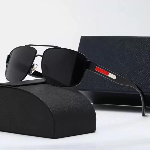 

2022 designer square sunglasses men women vintage shades driving polarized sunglass male sun glasses fashion metal plank sunglas eyewear, White;black