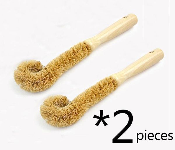 

kitchen cleaning brush natural coir brush hemp fiber non stick skillet brush oil degreasing dish washing cup pot h jllylx