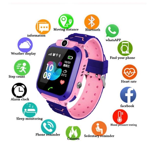 

s12 ip67 waterproof children's pager sos smart p baby watch mobile ph