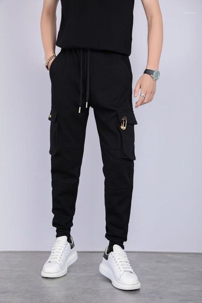 

bk1178 fashion men's pants 2020 runway luxury european design party style men's clothing1, Black