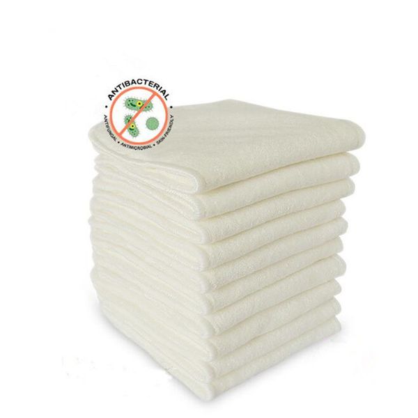 

4 layers bamboo & microfibre inserts for baby cloth diaper cover reusable washable liners for pocket cloth nappy lj201026