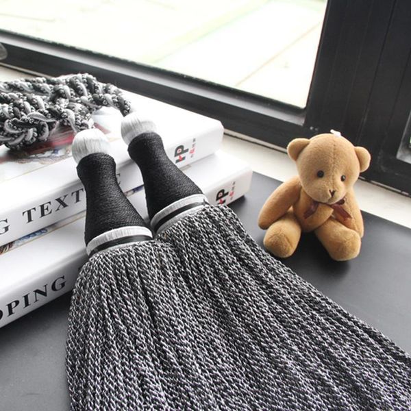

1pc hanging ball curtain tieback tassel curtain buckle curtains braided binding tiebacks window tie back holder h wmtgdz