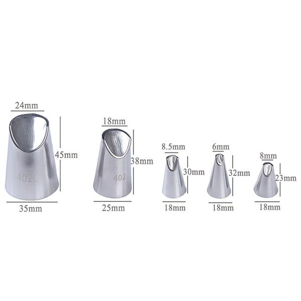

5pcs set chrysanthemum nozzle icing piping pastry nozzles making cake decoration tools kitchen gadget baking accessories f wmtwqb