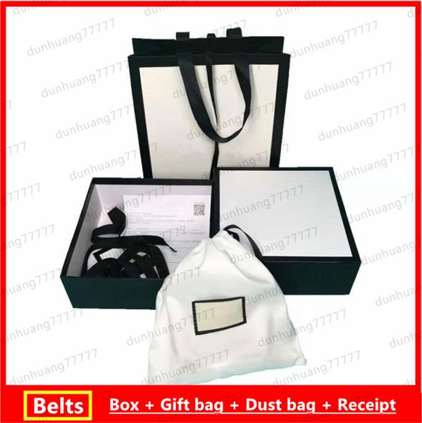 

fashion high-end classic style fashion belt gift box gift bag receipt complete box with logo gift fashion configuration, Silver
