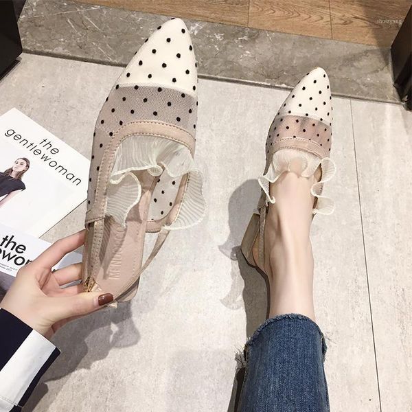 

female sandal 2020 summer pointed heel sandals black shoes for women clear heels lace denim women's med ladies woman beige1