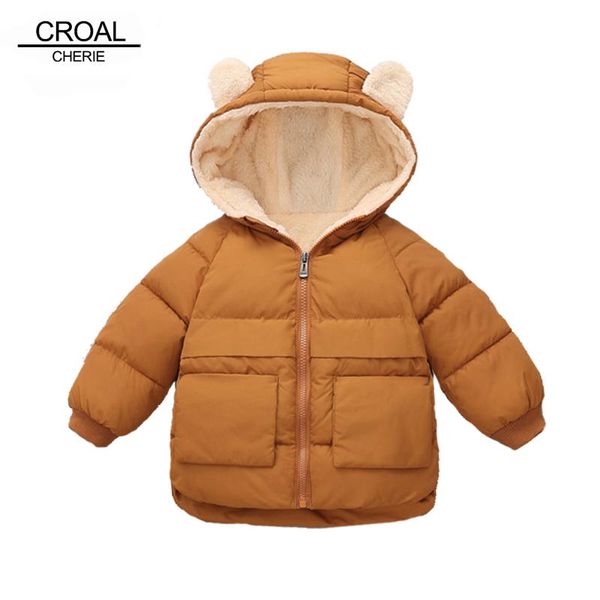 

down coat croal cherie girls kids winter jacket for boys warm fleece clothes children parkas velvet outerwear 90-130cm, Blue;gray