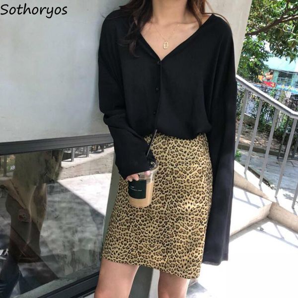 

shirts women korean style chic loose long sleeve harajuku ulzzang solid v-neck button elegant streetwear womens clothing, White