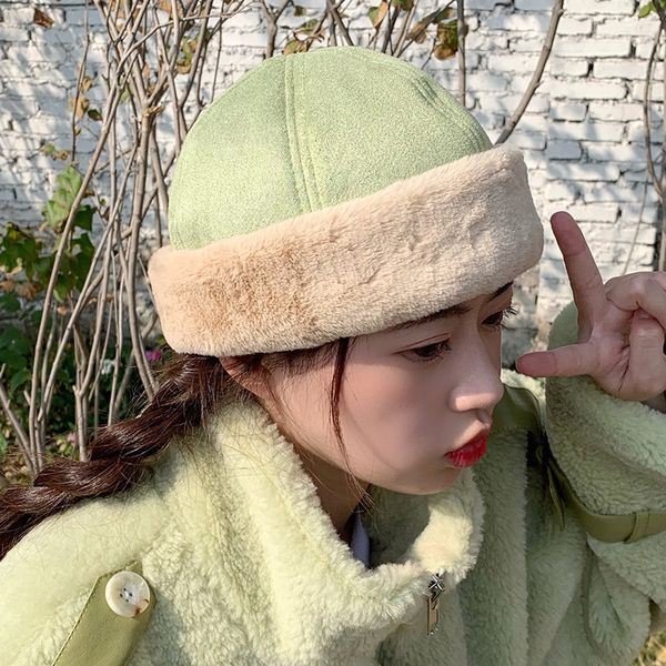 

men's hat winter brimless hat breathable wool cotton retro adjustable beanie hats literary landlord sailor cap women hip hop hat, Blue;gray