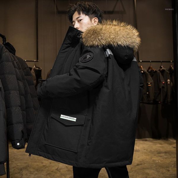 

mimi white duck down 90% preferential price 359 2020 new han edition men's winter wool coats1, Black