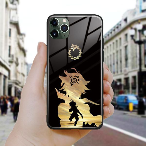 

meliodas seven deadly sins anime silicone glass phone case cover shell for iphone se 6s 7 8 plus x xr xs 11 12 mini pro max