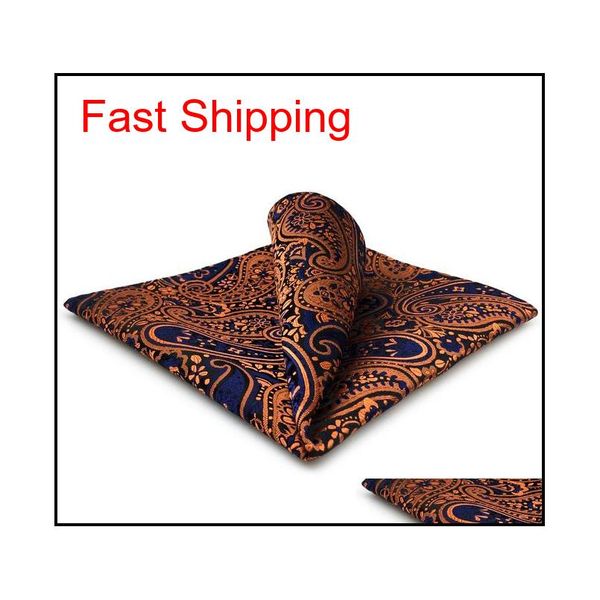 

ph18 paisley red orange orangered blue black pocket square mens n qylsaq dh_seller2010, Blue;white