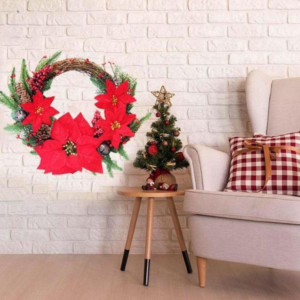

christmas wreaths on the door artificial garland door hanging decorative supplies for christmas party decoration1