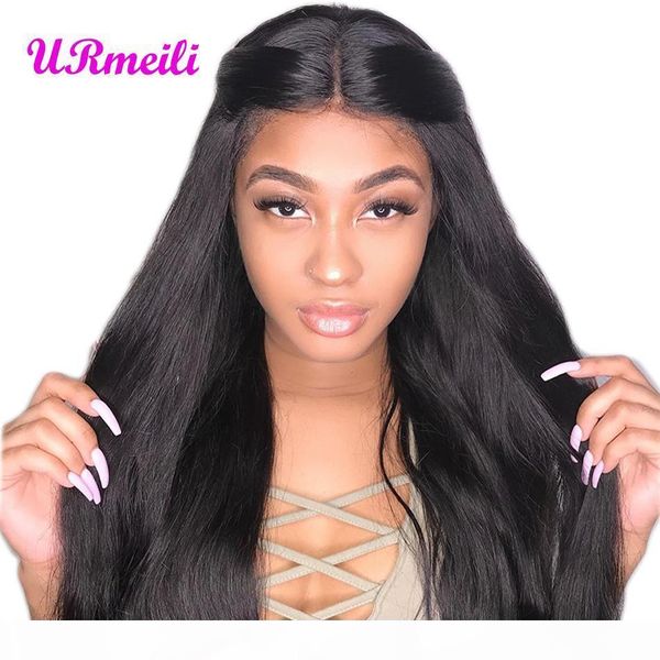 

full lace front human hair wigs for black women 360 lace frontal wig with baby hair lacefront wigs brazilian human straight hair wigs, Black;brown