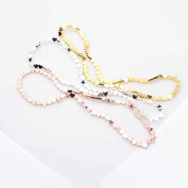 

natural stone 6mm hematite colorful non-magnetic love heart-shape loose beads jewelry making diy bracelet necklace accessories1