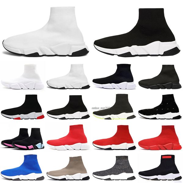 

designer mens sock casual shoes platform womens sneakers cushion speed trainer 1 triple black white classic with lace jogging walking outdoo
